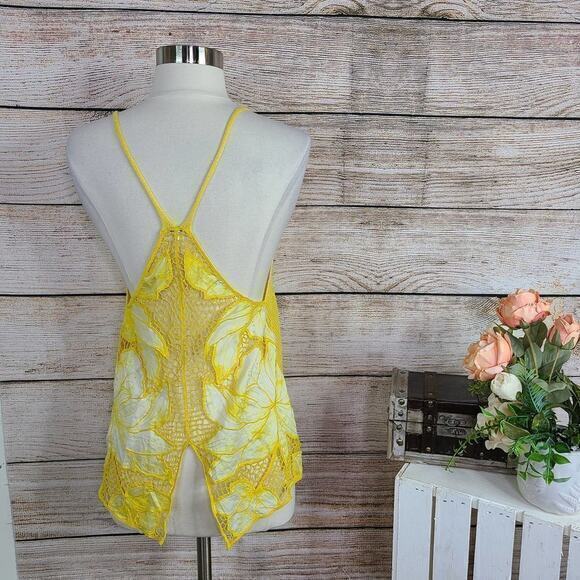 Free People Embellished‎ Knit Lace Tank Small - Picture 2 of 7